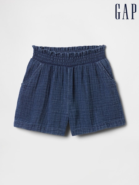 Gap Blue Crinkle Gauze Pull On Shorts (6mths-5yrs) (F69133) | €26
