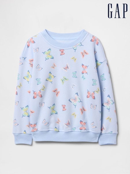 Gap Blue Butterfly Vintage Soft Sweatshirt (6mths-5yrs) (F69146) | €28