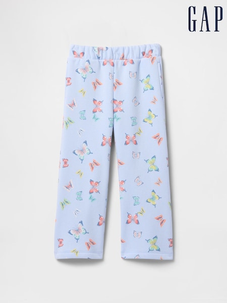 Gap Blue Butterfly Vintage Soft Wide Leg Joggers (6mths-5yrs) (F69149) | €20.50