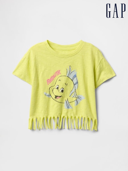 Gap Yellow Flounder Disney Short Sleeve Fringe T-Shirt (6mths-5yrs) (F69156) | €23
