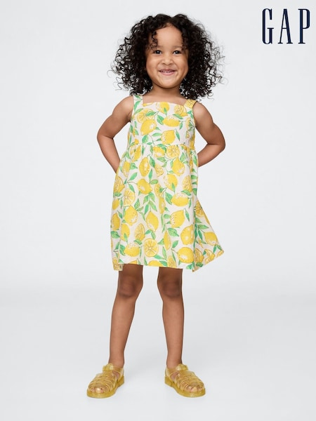 Gap Yellow Linen-Cotton Lemon Dress (6mths-5yrs) (F69157) | kr428