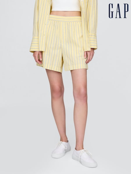 Gap Yellow Cotton Poplin Striped Shorts (F69198) | kr500