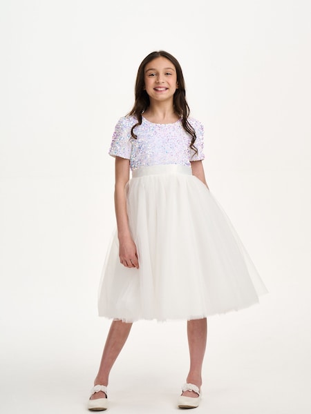 iAMe Girls Party White Dress (F69280) | ‏437 د.إ.‏ - ‏ 495‏ د.إ.