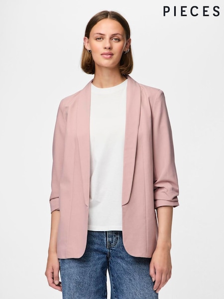 Lila - Pieces Ruched Sleeve Blazer (F69301) | kr800