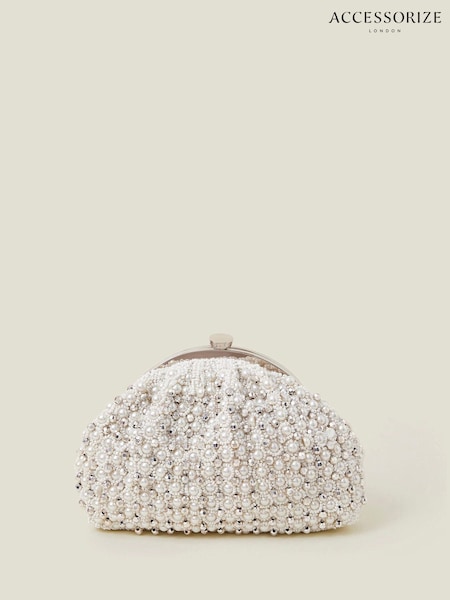 Accessorize Bridal Embellished Clip Frame Bag (F69313) | €79