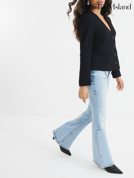 River Island Blue Petite Bootcut Mid Rise Jeans (F69366) | €58