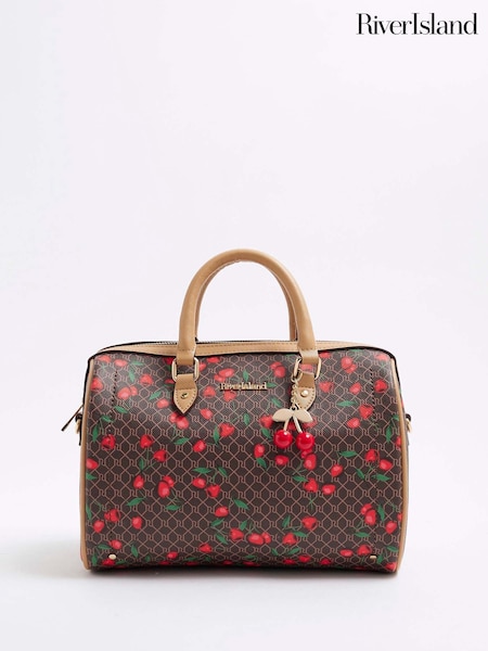 River Island Cherry Monogram Bowler Bag (F69371) | €48