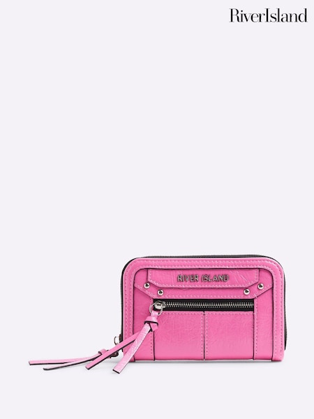 River Island Pink Zip Around Purse (F69373) | AED105