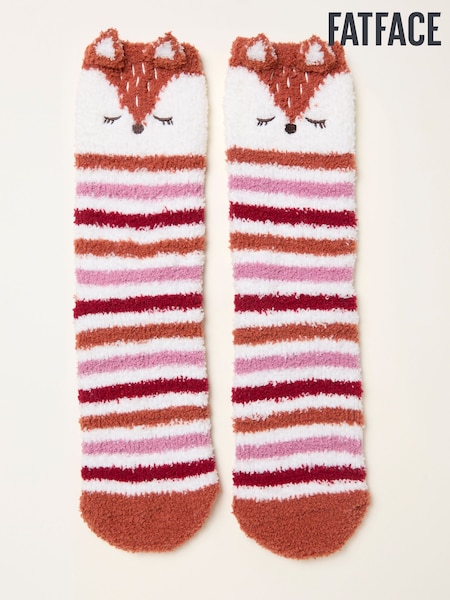FatFace Orange Fluffy Fox Socks (F69479) | €16