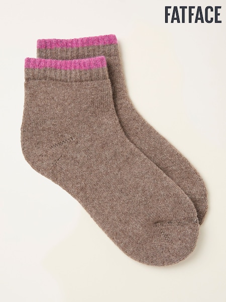FatFace Brown Thermal Lounge Socks (F69508) | AED70