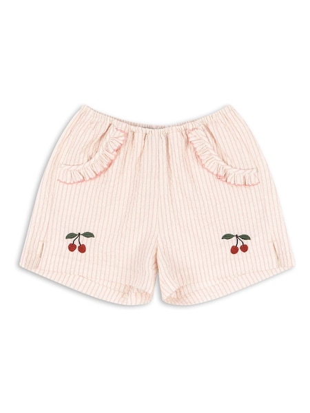 Konges Sløjd Pink Ellie Frill Cherry Embroidery Shorts (F69520) | ₪211