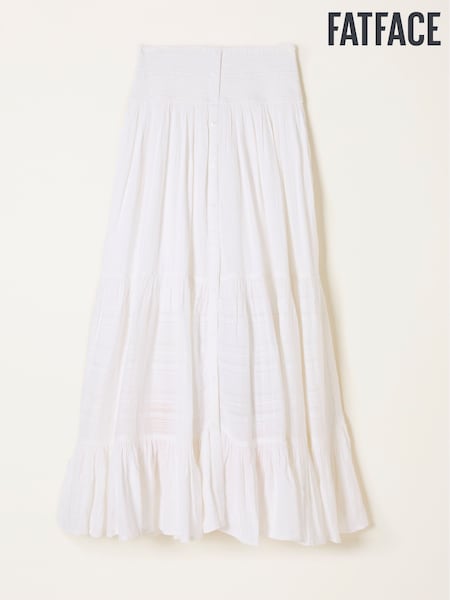 FatFace Rhea White Beachwear Maxi Skirt (F69576) | €74