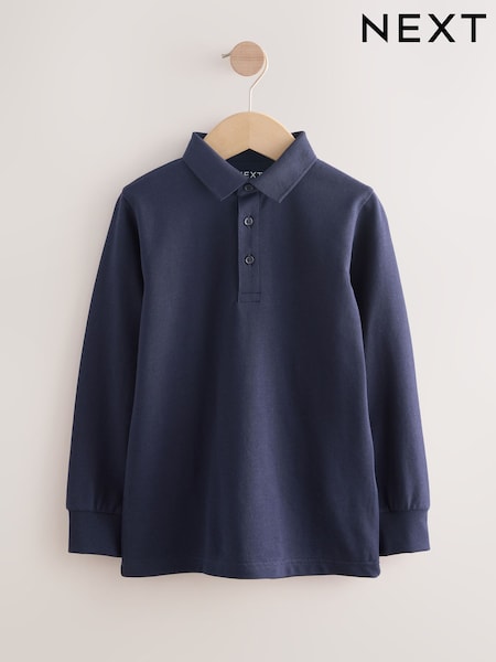 Mornarsko modra - Long Sleeve Polo Shirt (3-16yrs) (F69579) | € 10 - € 16