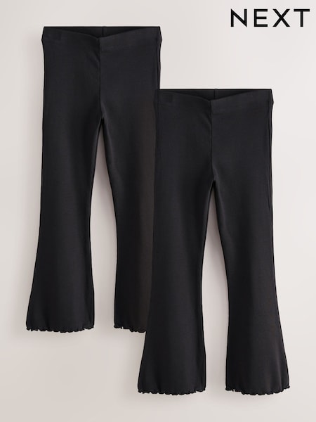 Noir - Leggings évasés à côtes (3-16yrs) (F69587) | € 14 - € 26