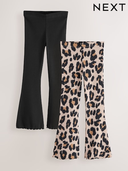 Noir et Animal - Leggings évasés à côtes (3-16yrs) (F69588) | € 15 - € 27