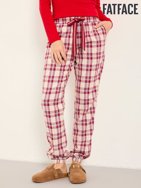 FatFace Cora Purple Check Pyjama Bottoms (F69605) | €45.50