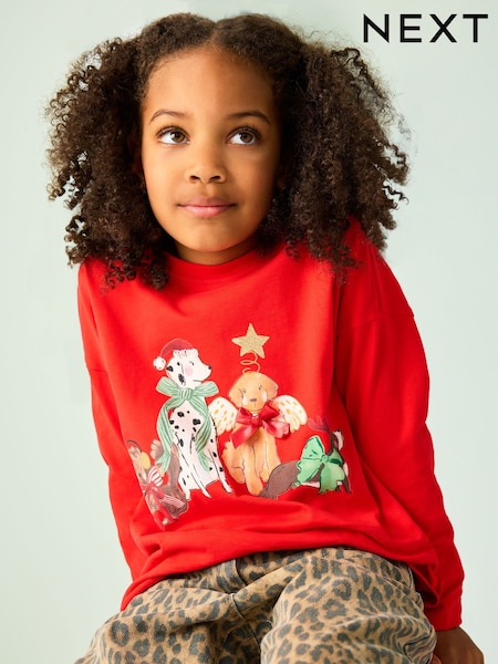 Red Dogs Long Sleeve Top (3-16yrs) (F69691) | €13 - €18.50