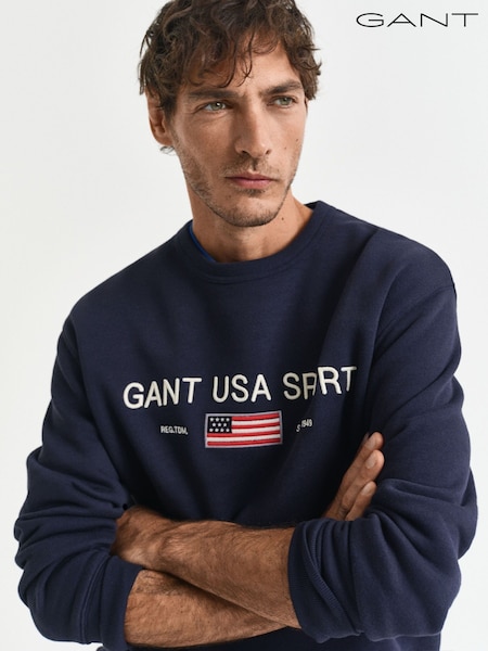 GANT Crew Neck Graphic Jumper (F69726) | 1,043 LEI