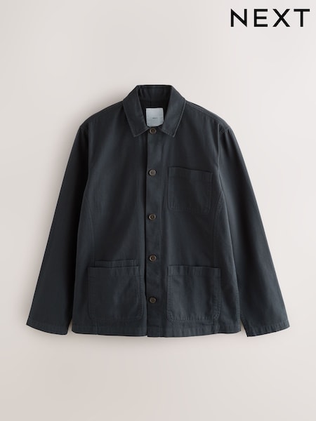 Navy Blue Chore Twill Shacket Overshirt (F69830) | €64