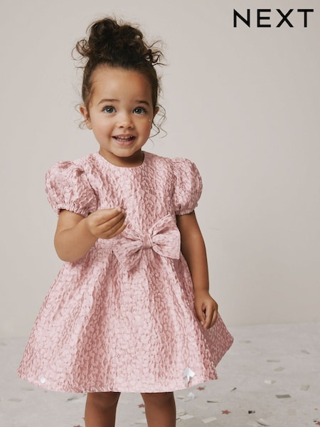 Pink Animal Jacquard Prom Dress (3mths-8yrs) (F69848) | AED117 - AED147