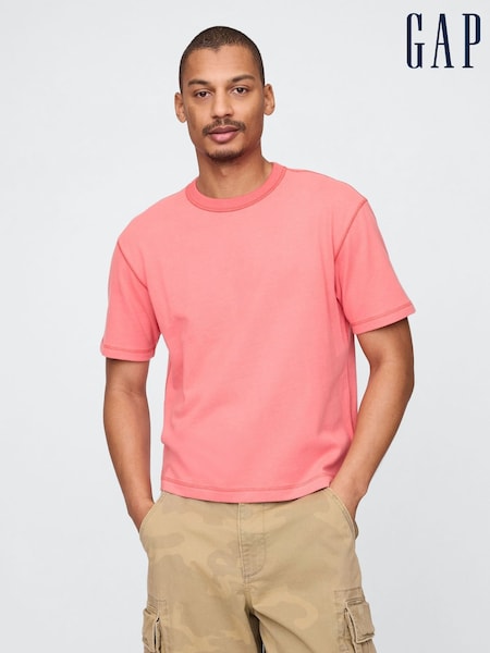 Gap Pink Washed UltraSoft Heavyweight Boxy T-Shirt (F69854) | €33