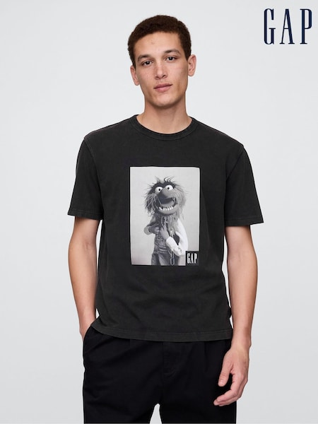 Gap Black Animal Disney The Muppets Graphic T-Shirt (F69856) | €59