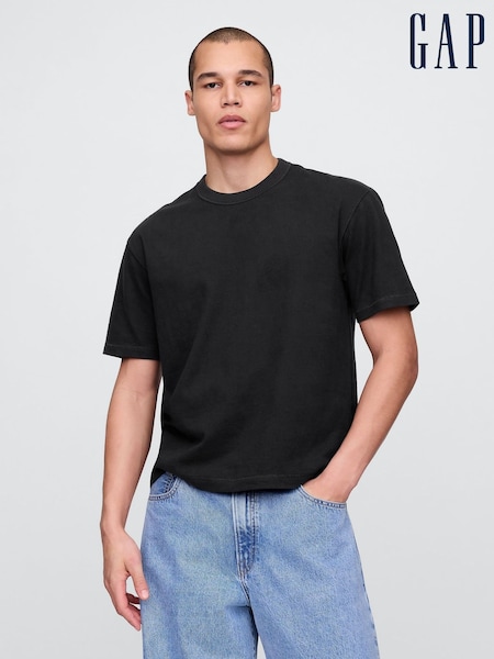 Gap Black Washed UltraSoft Heavyweight Boxy T-Shirt (F69860) | €29
