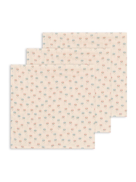 Konges Sløjd Natural Muslin 100% Organic Cotton Cloths 3 Pack (F69937) | ₪111