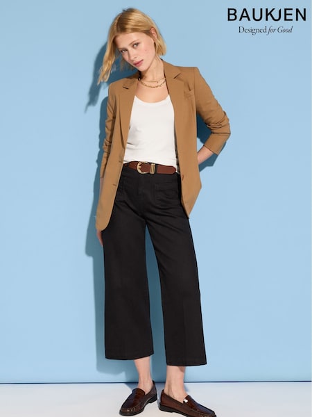 Baukjen Jena Wide Crop Black Jeans (F69940) | €144