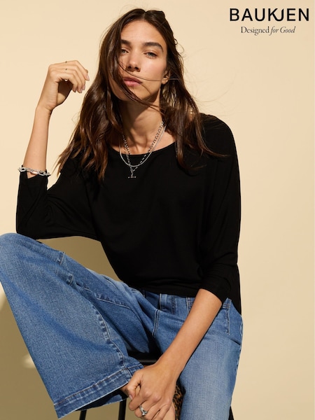 Baukjen Spenser Relaxed Boat Neck Black Top (F69948) | 4,146 UAH