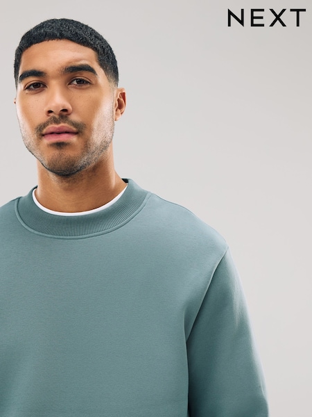 Blue Regular Fit Heavyweight Cotton Rich Crew Sweatshirt (F69969) | €34