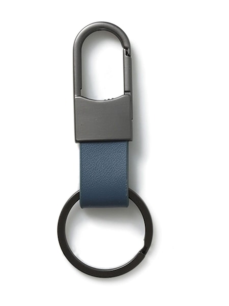 DCK Mens Blue Genuine Leather Clamp Keyring (F70061) | AZN 50