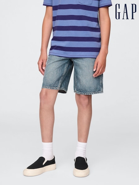 Gap Blue UltraSoft 90s Loose Denim Carpenter Shorts (5-13yrs) (F70150) | €36