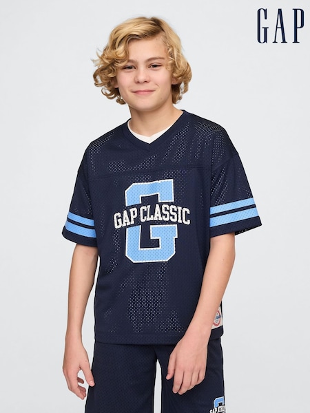 Bleumarin albastru - Tricou Gap Tech Mesh Jersey (4-13ani) (F70157) | 119 LEI