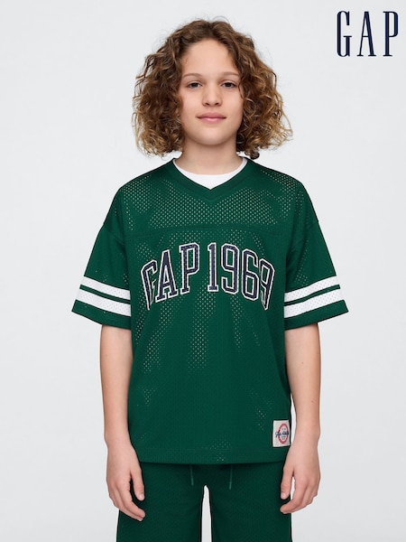 Verde - Tricou Gap Tech Mesh Jersey (4-13ani) (F70159) | 119 LEI