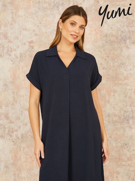Yumi Relaxed Fit Collared Tunic Dress (F70172) | €66