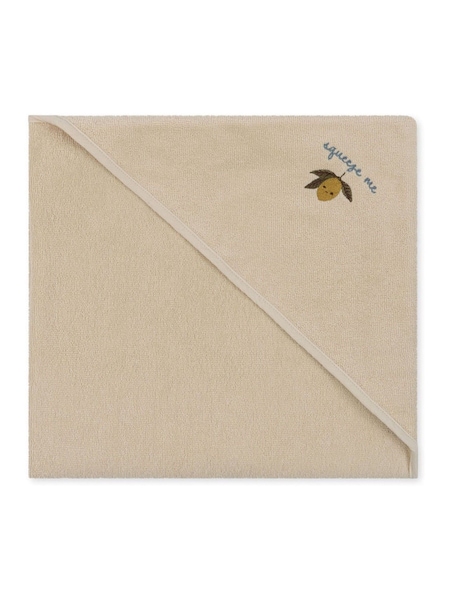Konges Sløjd Pink Dark Baby Hooded Cotton Towel With Embroidery (F70283) | €60