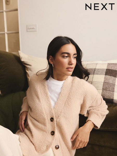 Cream Boucle Cardigan (F70289) | €45