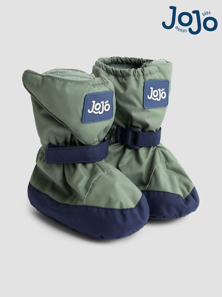 JoJo Maman Bébé Khaki Fleece Lined Booties (F70313) | €35 - €37