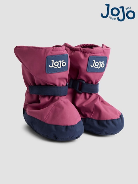 JoJo Maman Bébé Pink Fleece Lined Booties (F70323) | €35 - €37