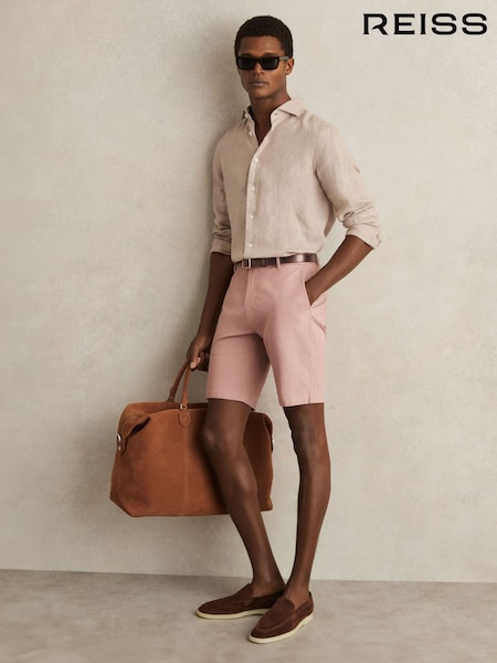Rosa - Reiss Wicket Cotton Chino Shorts with Stretch (F70336) | 95 €