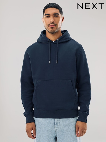 Azul marinho - Heavyweight Cotton Rich Jersey Hoodie (F70378) | R$ 305