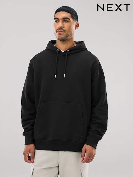 Preto - Heavyweight Cotton Rich Jersey Hoodie (F70379) | R$ 305