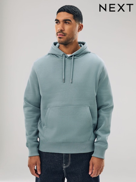 Azul - Heavyweight Cotton Rich Jersey Hoodie (F70395) | R$ 305