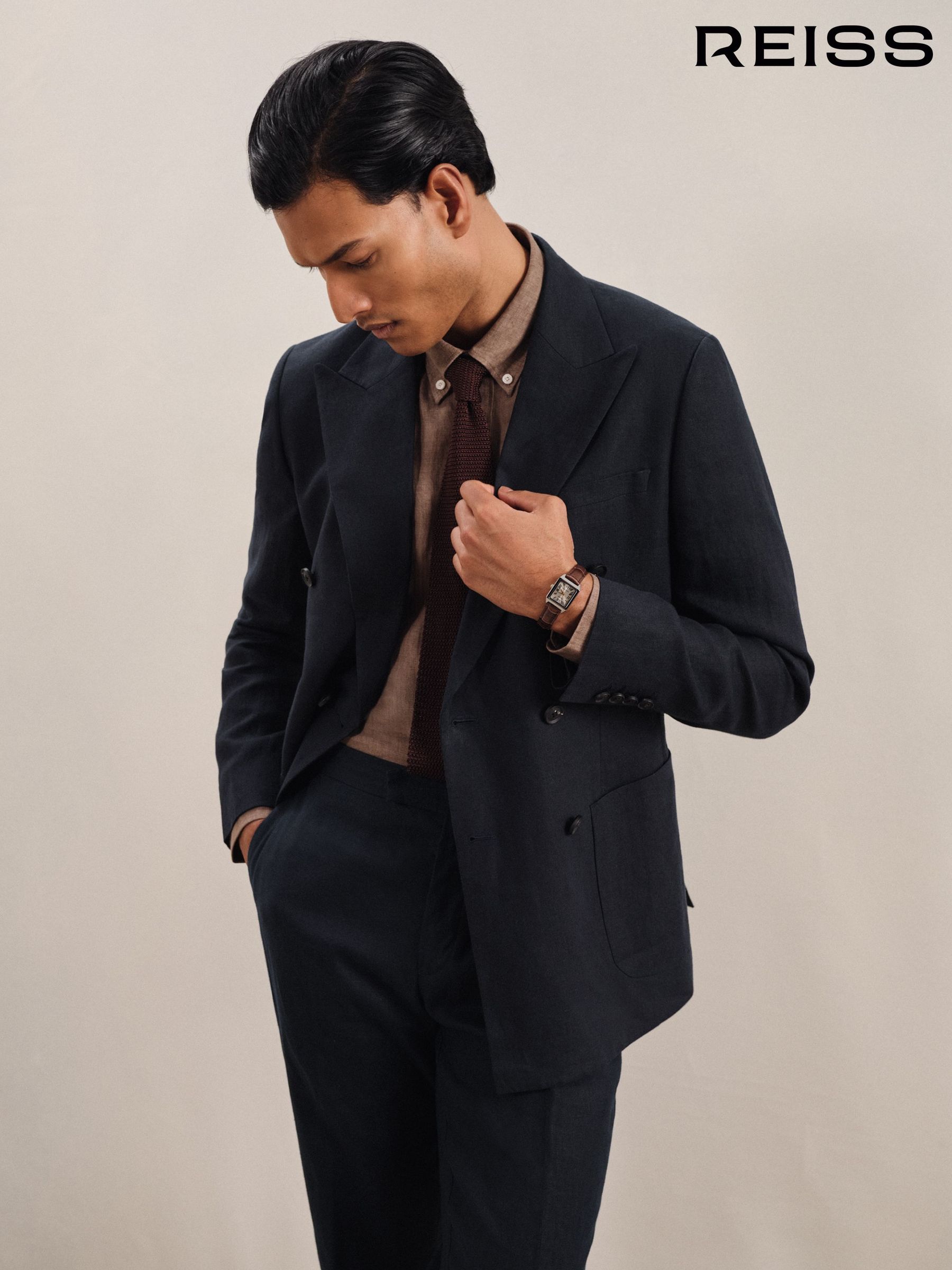 Men's Natural Double Breasted Coatsandjackets | Next Oman