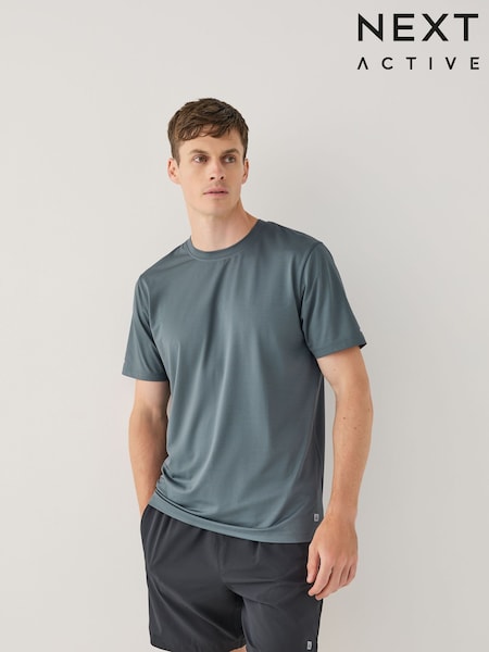 Slate Grey Active Gym Textured Training T-Shirt (F70551) | €18