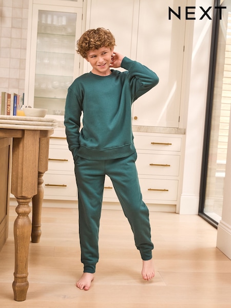Teal Blue Single Cosy Fleece Pyjamas (3-16yrs) (F70637) | € 30 - € 38