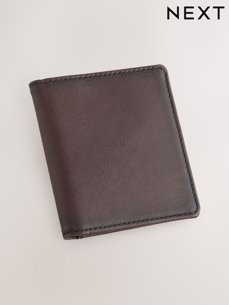 maro vișiniu - Burnished Leather Wallet (F70668) | 135 LEI