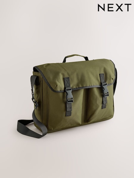 Khaki Green Canvas Messenger Bag (F70697) | €45