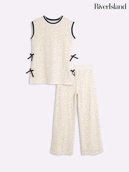 River Island Girls Crochet Wide Leg Set (F70701) | 261 LEI